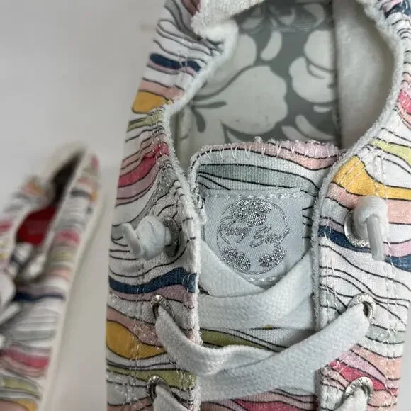 Roxy Bayshore Slip On Shoes Multicolor Canvas Casual Sneakers Women US 9 - Picture 3 of 6